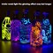 10 Colors Glow in the Dark Paint, 3D Permanent Acrylic Textile Paint (20 ml/0.68 oz), Neon Craft Painting Fabric Paint for Clothes, Canvas, T-Shirt, Ideal for Art Supplies and